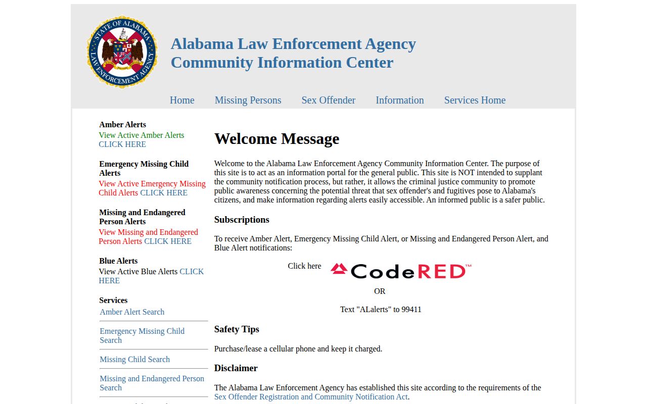 Macon County released mugshot registry photo check through ALEA Community Information Center